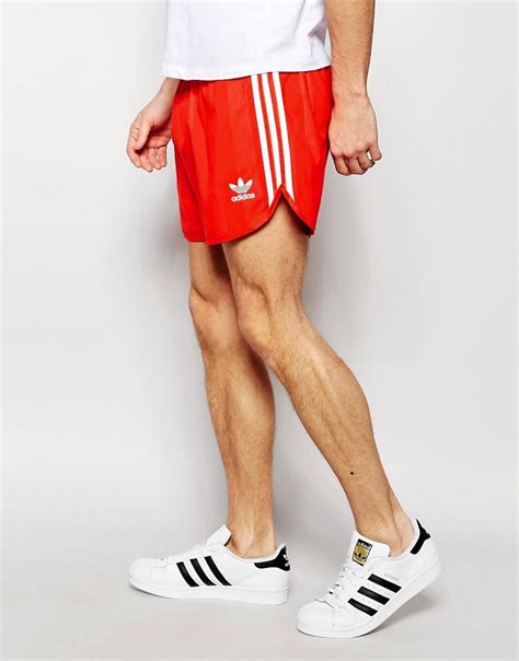 adidas rote shorts|Adidas men's red shorts.